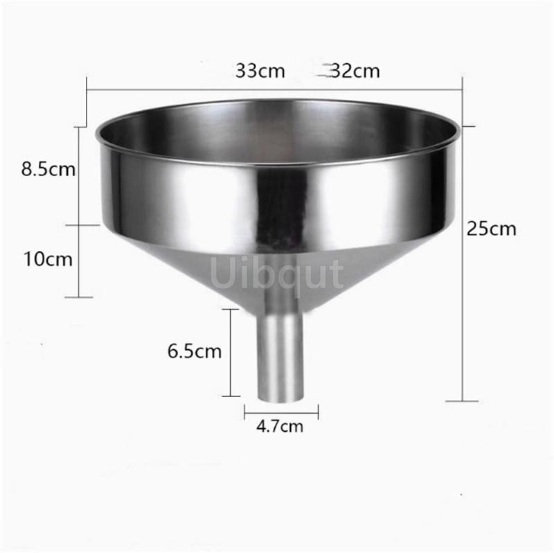 304 Big Stainless Steel Funnel Kitchen Oil Liquid leakage Funnel refueling Detachable Filter Wide Mouth Funnel Kitchen Tools