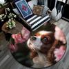 Bernese Mountain Dog Round Area Rug,Carpet Rug for Living Room Bedroom Sofa Playroom Decor,Non-slip Floor Mat