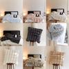Elegant Toscanian Ins Style Thick Warm Faux Rabbit Fur Blanket Soft Cozy Cover In White