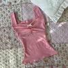 Y2K Harajuku Lace Bow Camisole - Spicy Girl Retro Summer Top
