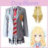 Prachtig Your Lie In April Miyazono Kaori Cosplay Kostuum Outfit Voor Anime Liefhebbers