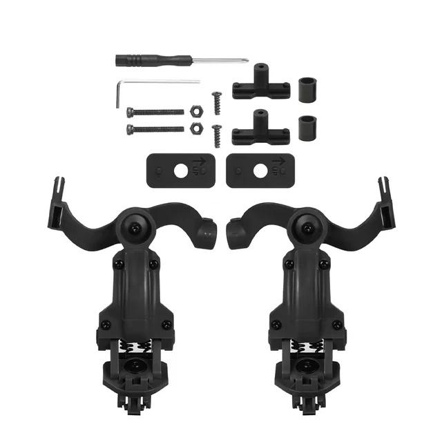 Shooting Headset Bracket Kit Multi-angle Rotation Helmet Rail Adapter Fit OPS Core ARC and Team Wendy M-LOK Rail Headphone Mount
