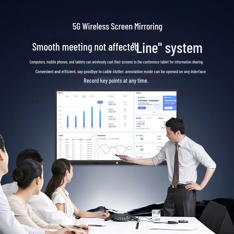 Luobaoi 110-inch Interactive Whiteboard with Dual OS & Cart (CN Version)