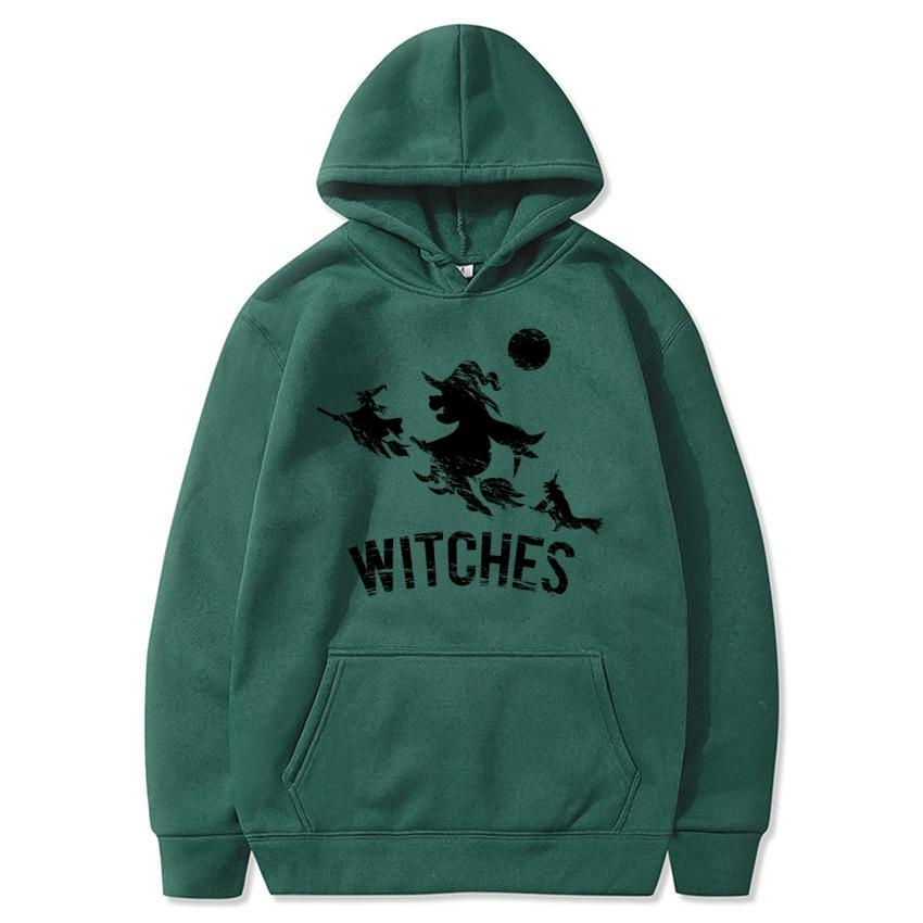 Autumn Winter Halloween Witch Personalized Printed Hoodie Men's Fashion Warm Sweatshirt Casual Street Wear Warm Hoodie