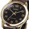 Casio Analog Quartz Watch Gold and International No Presentation Simple Packaging Men's MTP-V001GL-1B, Black, Model, Box,