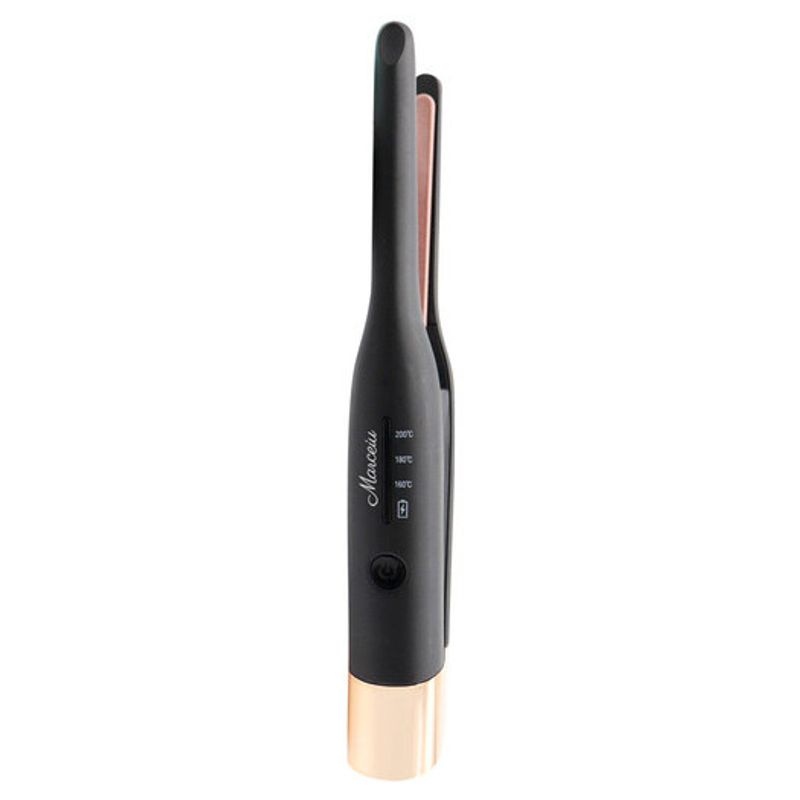Marceiu Root Volume Cordless Mini Curler Battery 5000mAh Portable Forehead Curler black