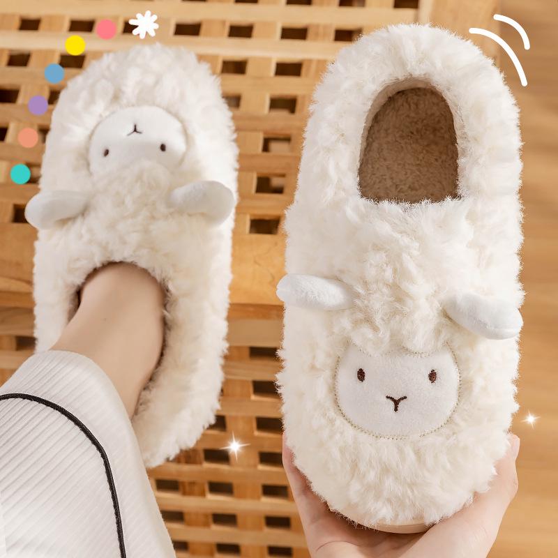 Lidani Women s Plush Postpartum Cotton Slippers with Thick Sole and Heel Cover - Furry Velvet, Autumn/Winter. 40-41