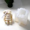 1 Pcs Sleeping Santa Claus Aromatherapy Candle Silicone Mold DIY Christmas Decoration Gypsum Mold