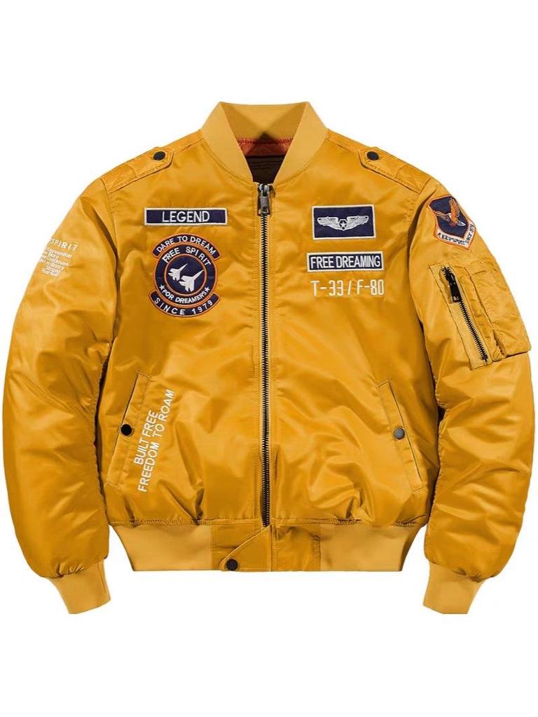 Trendige Herren Retro Bomberjacke mit Stickerei - Lässige, vielseitige Herbst-Winter Oberbekleidung für Paare.