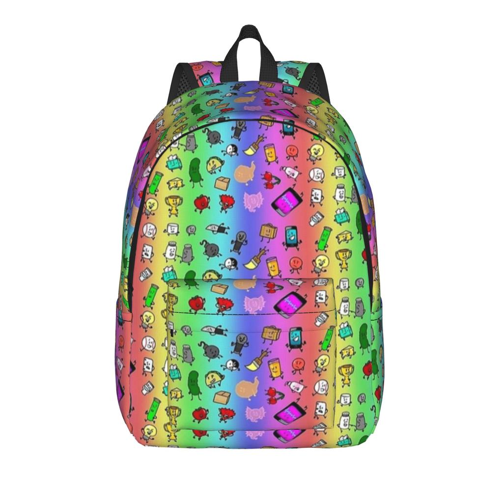 BFDI Cartoon Rucksack für Männer Frauen Mode High School Business Daypack Laptop Computer Leinwandtaschen Langlebig