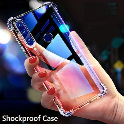 Stoßfeste Handyhülle für Samsung Galaxy S20 S10 A51 A52 Xiaomi Mi Poco X3 Pro Redmi 9C Huawei P30 Honor 9A 8A Oneplus 8T Transparente Silikonhülle