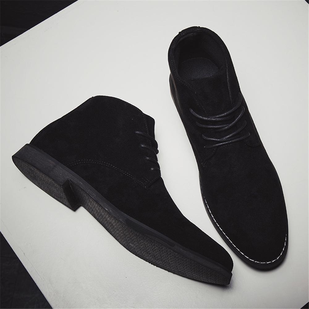 Men's Classic Leather Martin Boots - Fashionable High-Top Casual Shoes