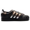 Adidas Originals SUPERSTAR Wear resistant And Lightweight Low top Skateboard Shoes Unisex Black Gold EG4959(Team1326-SBOX)