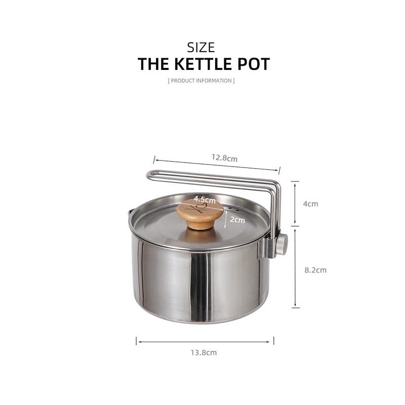Outdoor Multi-function 304 Stainless Steel Kettle Mountaineering Portable Coffee Pot