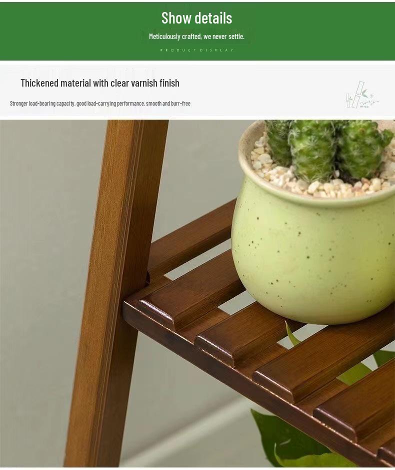 Multi-layer Solid Wood Indoor Flower Stand – Balcony & Living Room Succulent Rack