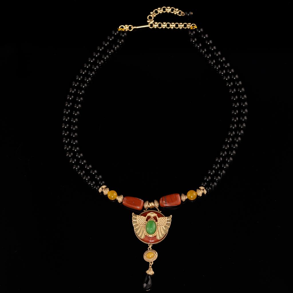 Direktlieferung Mittelalterlicher Vintage Schmuck Nischen Design Französische Retro Schlüsselbein Kette Halskette Halskette Neu