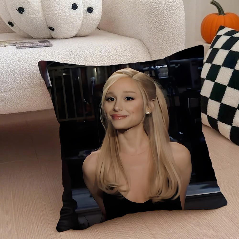 Capa de Almofada Ariana Grande Fronha de Linho Almofada Macia Respirável Protetora Decoração de Sala de Estar