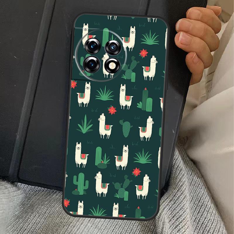 Llama Alpaca Pattern Case For OnePlus 11 10 9 8 Ace Pro 11R 9RT 10T 8T OnePlus Nord N20 N10 2T CE 2 Lite Cover