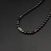 6mm Black Magnetic Hematite Round Beads Beaded Tiger-eye Stone Necklace for Men and Women