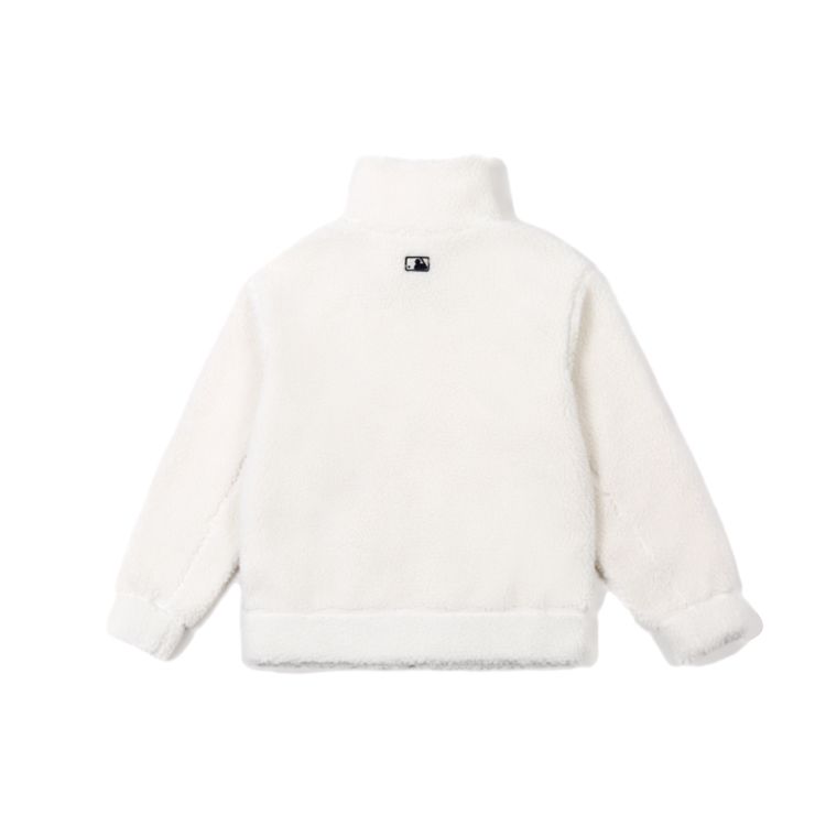 MLB Lamb Fleece Stand Collar Jacket Unisex Jacket Ivory 31JPF3061-50I