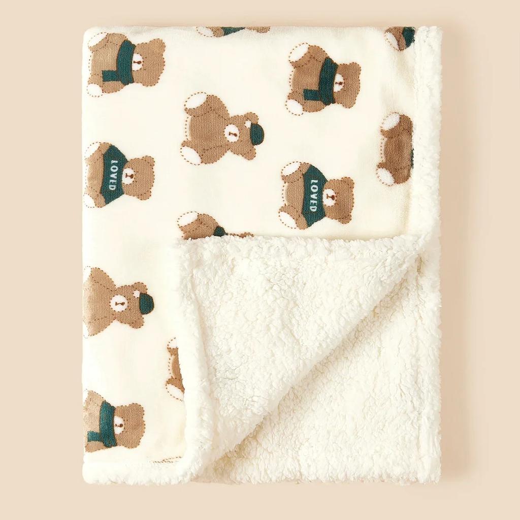 Winter Baby Blanket Swaddle Wrap Flannel Lamb Fleece Warm Quilt For Newborn Bedding Soft Baby Stroller Blanket For Newborn Hot