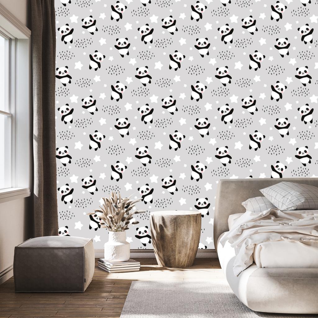 Pandas Among the Stars Wallpaper for Living Room and Bedroom 50x1000