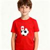 Canada Dual Soccer Ball Paint Splatter Graphic Tee Youth Soccer Fan Soccer Party Supplies Casual Shirt Boys and Girls Summer Top