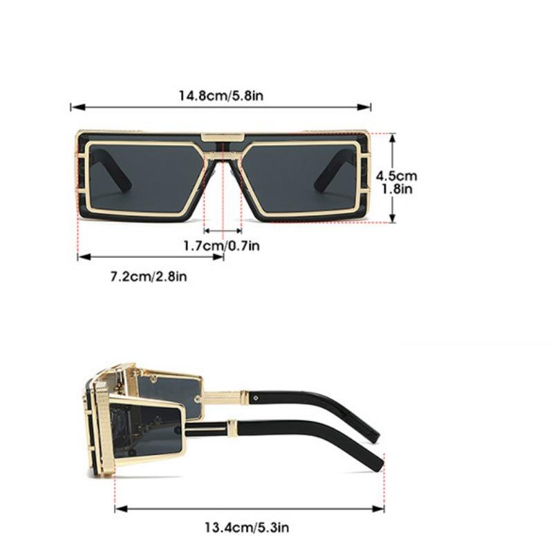 Non-polarized Square Sunglass Men Vintage Luxury Sunglasses Women Fashion Glasses