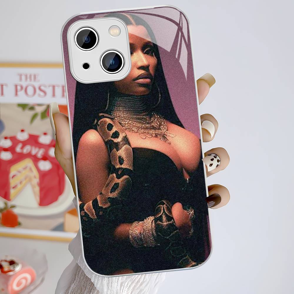 Nicki Minaj Rapper For IPhone 14 13 12 Mini 11 Pro XS Max X XR 14 Plus Tempered Glass Cover