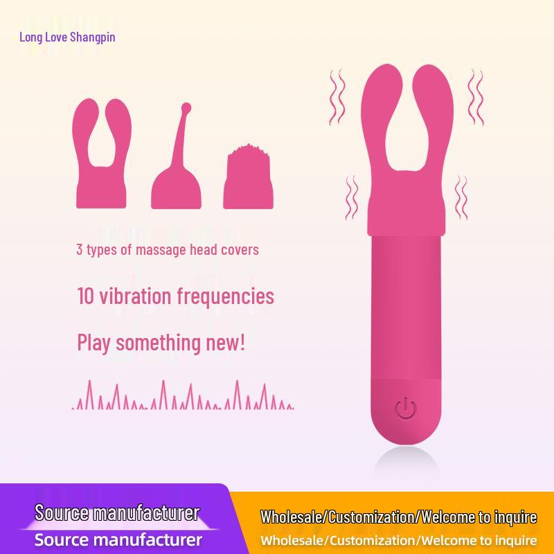 Women's Mini Vibrator with 3 Unique Heads - Available in Multiple Colors