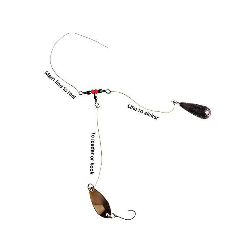 50st Fiskeredskap 3-vägs Fiske Snurr Härva ​​Fisklina Krok Tillbehör Spincasting Fiske