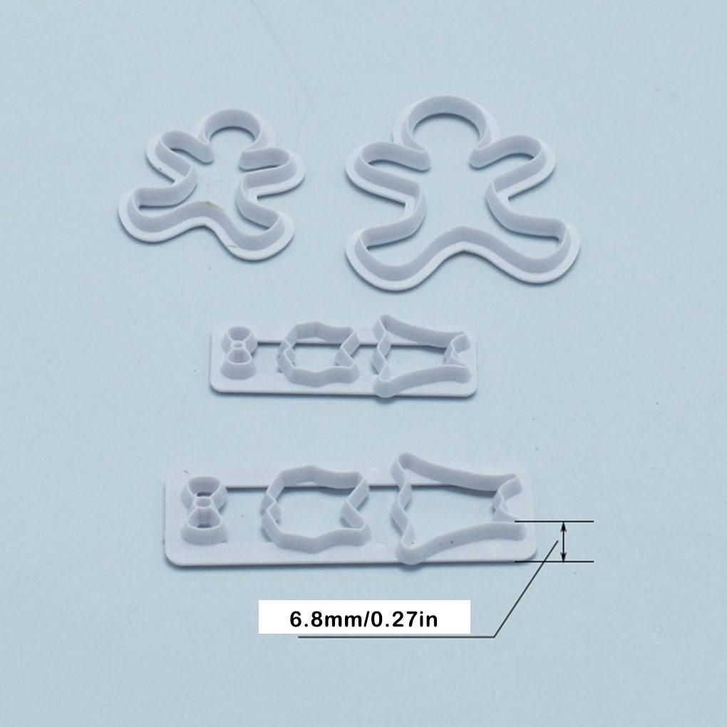 4 Pieces Biscuit Shape Die Mold Cake Candy Slicer Christmas Festival DIY Crafts Pressing Bar Wedding Kitchen Decorating Tools