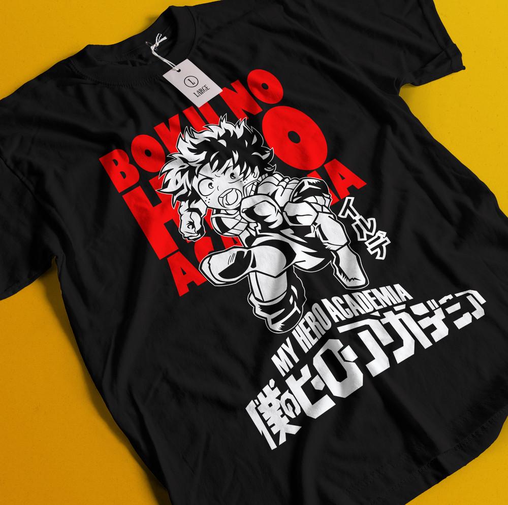 

Deku T-Shirt My Hero Academia Bakugo Katsuki Tee Anime Midoriya Dabi Shoto Shirt XL