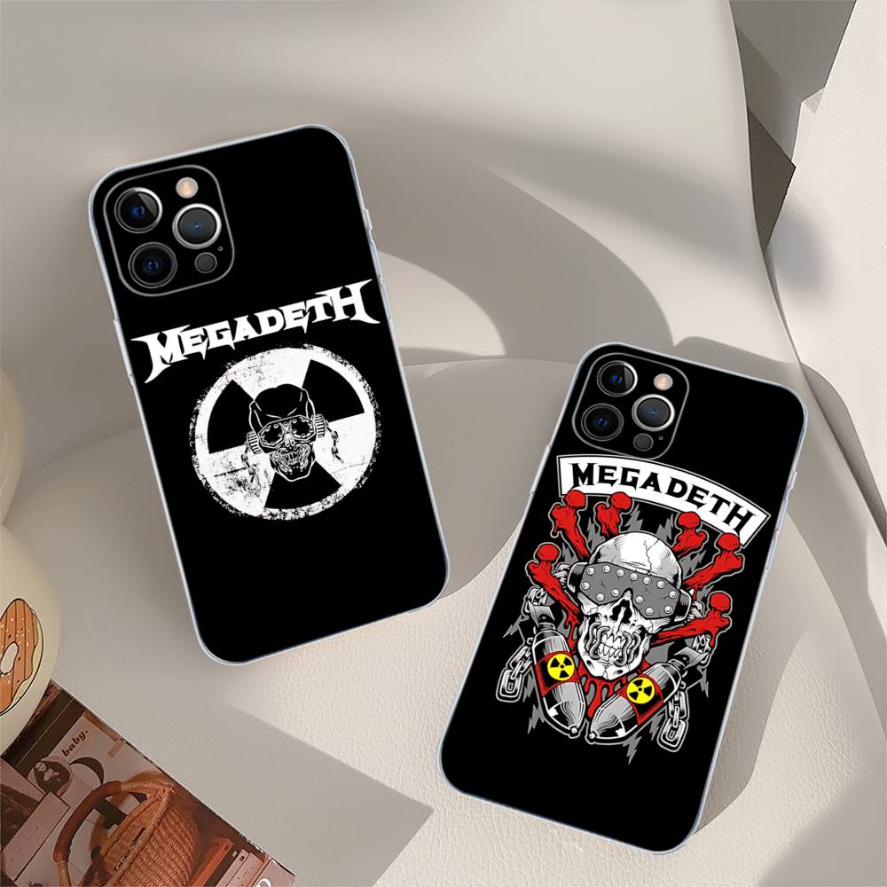 1pc Band M-MegadethS Rock Metal Transparent TPU Phone Case For IPhone 17 11 12 13 14 15 16 Pro Max 16 Plus Cover