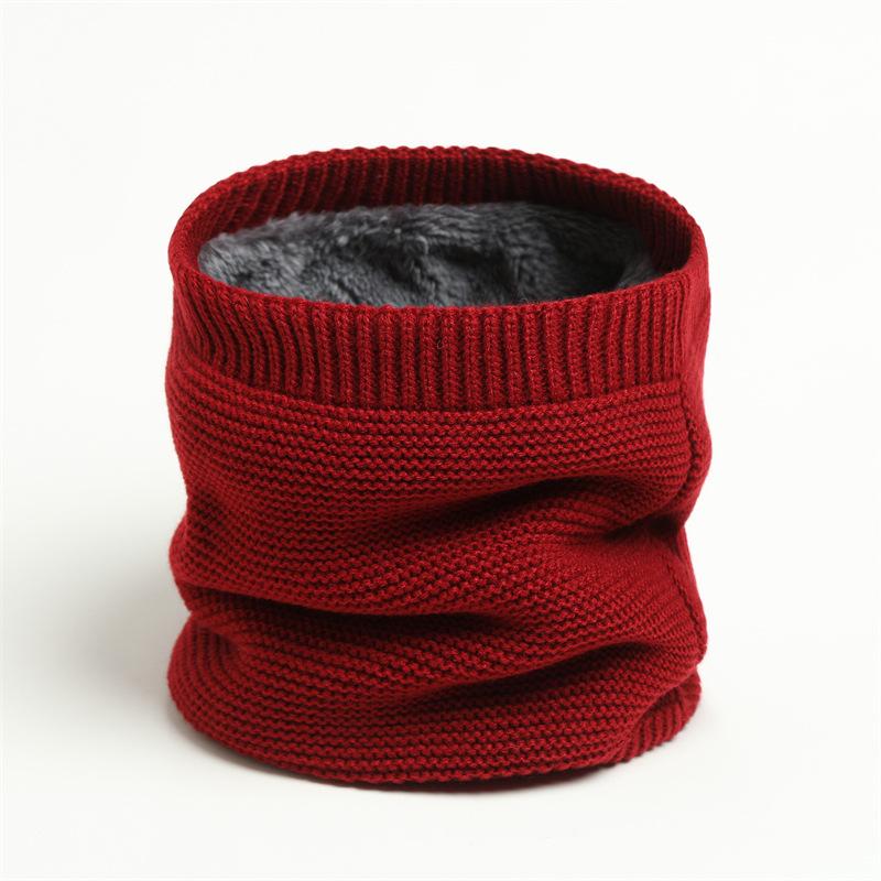 Winter Women Men Knitted Scarf Neck Ski Mask Unisex Plush Thicken Warm Scarf Female Windproof Wool Muffler Wrap Neckerchief