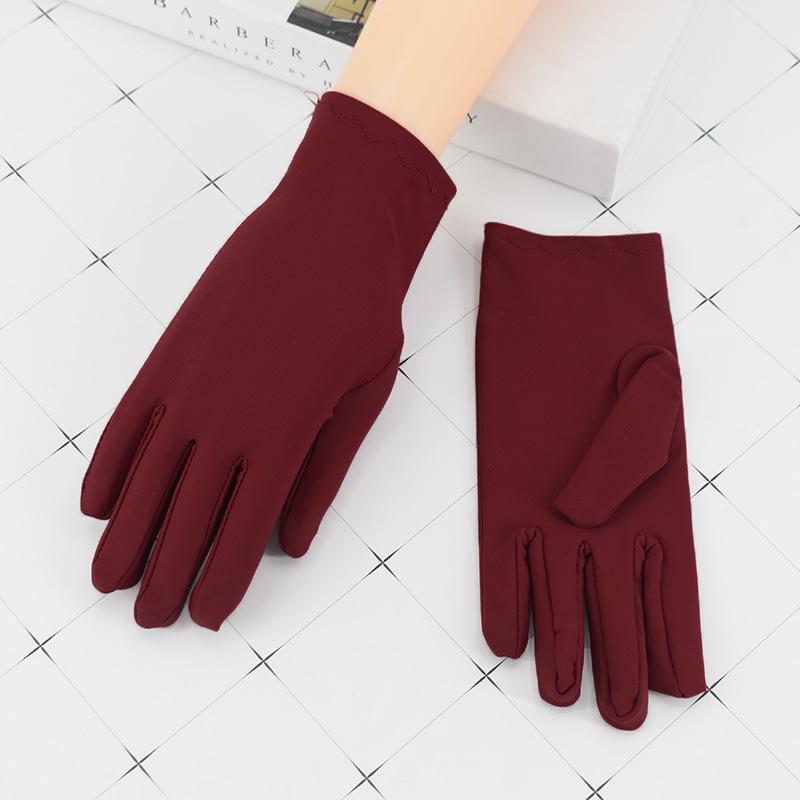 Unisex Thin Spandex Gloves for Driving & Dance In Black/White