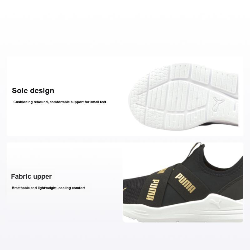 Кроссовки Puma Wired Run Slip-On Little Kid Black Team Gold Kids 381994-02 28