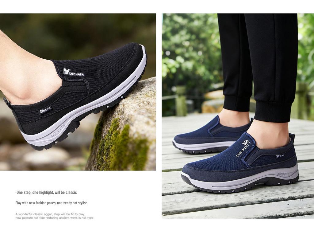 Men's Casual Spring Lightweight Cloth Dad Shoes - Versatile & Comfortable Low-Cut Design