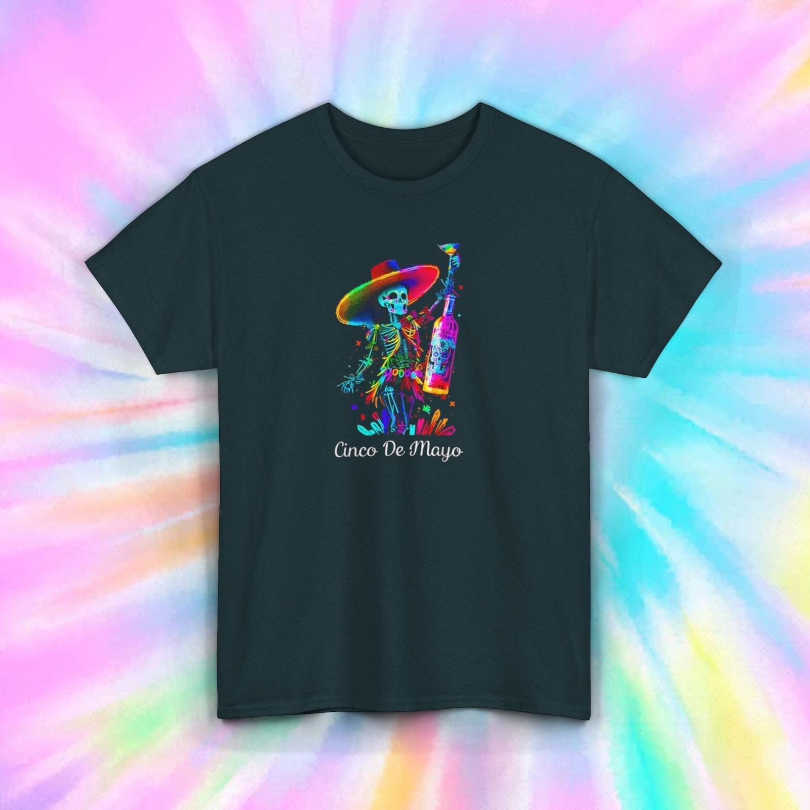 Cinco De Mayo Skeleton T-Shirt Funny Drinking Party Mexican Tee S-5XL S