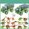 Colorful Dinosaur Trucks Triceratops Tyrannosaurus Figure For Kids' Playtime Fun