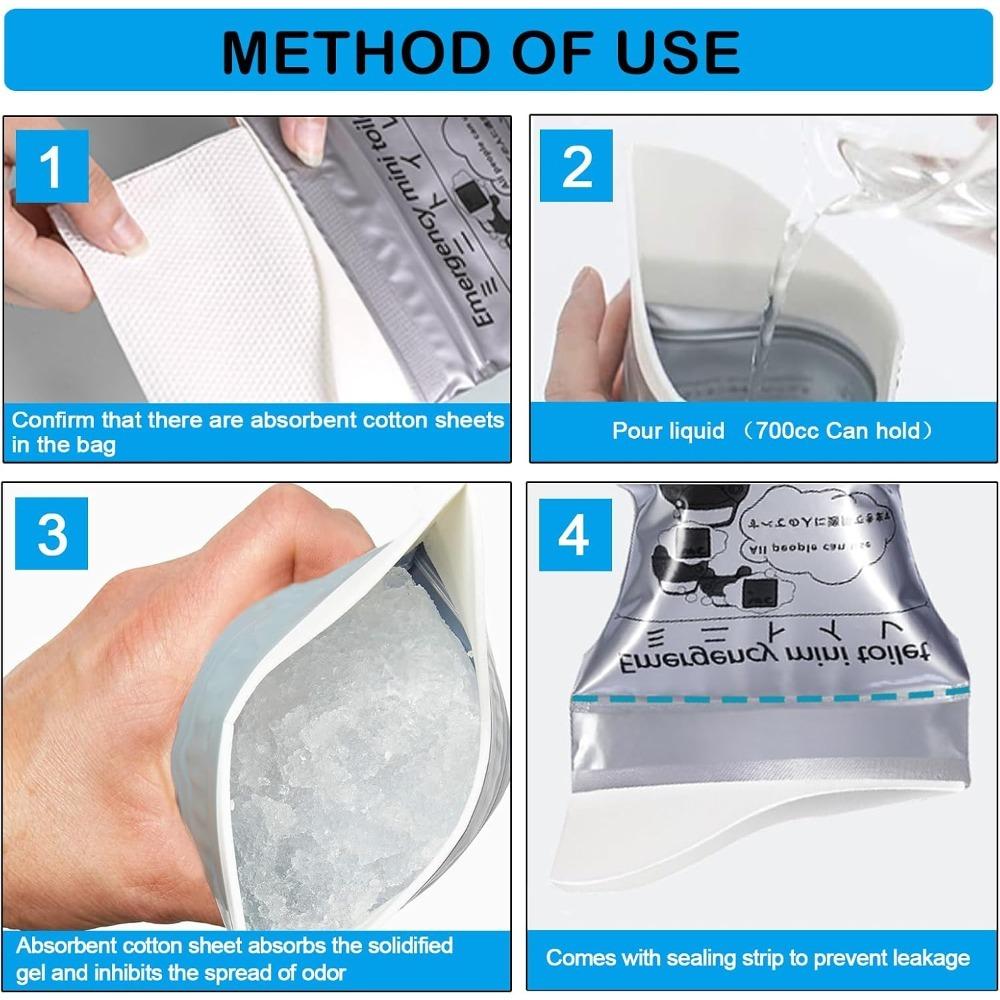 Disposable Emergency Urinal Bags Portable Travel Pee Bags for Men Women Kids Camping Car Traffic Emergency Vomit Bags