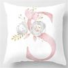 Ins Nordic Pillowcase Design Pink Letter Cushion Pillowcase Car Sofa Waist Design Home Furnishing