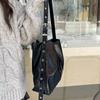 Large Soft PU Tote Bag Women Black Crossbody Shoulder With Magnet Spacious Daily Use Office Commute