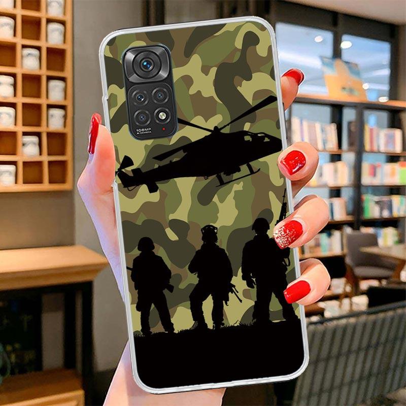 Camouflage Military Cover Phone Case For Xiaomi Redmi Note 15 14 13 12 11 10 Pro Plus 14S 12S 11S 11T 11E 10S Soft Fundas Shell