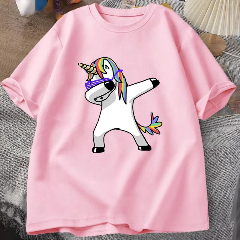 Unicorn Kawaii Unicornio 90s Women T Shirt Top Tee Shirts Female Ulzzang Harajuku Short Sleeve Hip Hop Korean Style Graphic