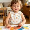 Waterproof Toddler Eating Apron Sleeveless Design Kids Smock Bib Baby Feeding Bib  For Infant Girls