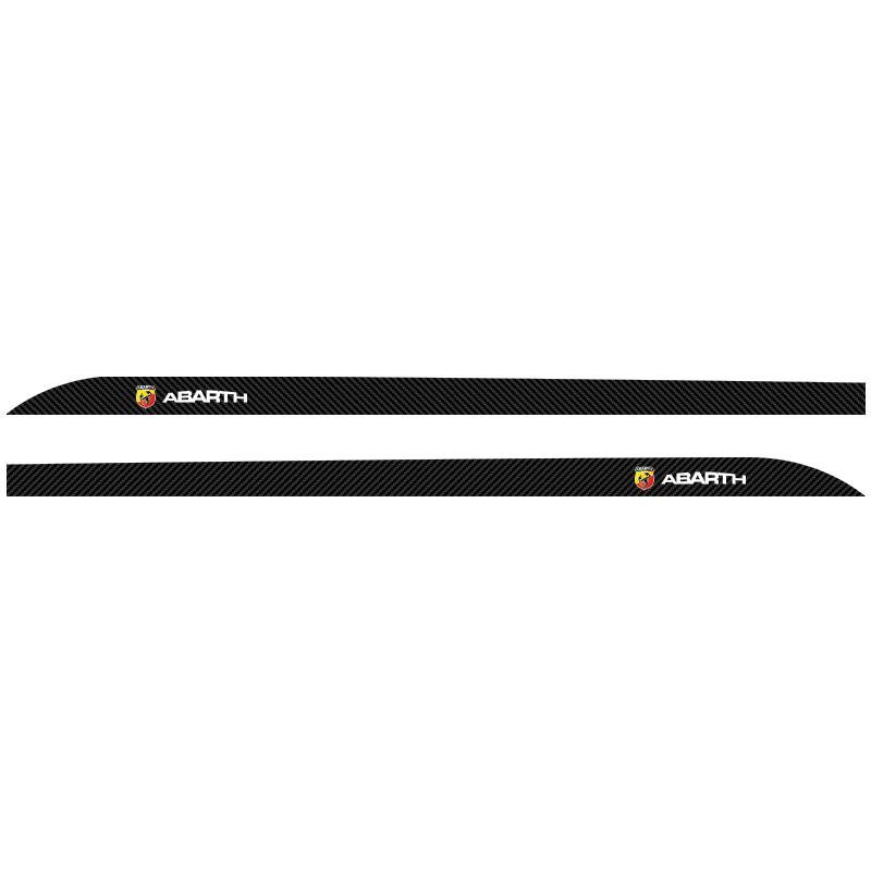 

2Pcs Carbon Car Door Side Skirt Sill Stripe Sticker Emblem Decals For Abbas FIAT 500 FR Stilo Doblo Tipo Lancia Musa Grande чёрный