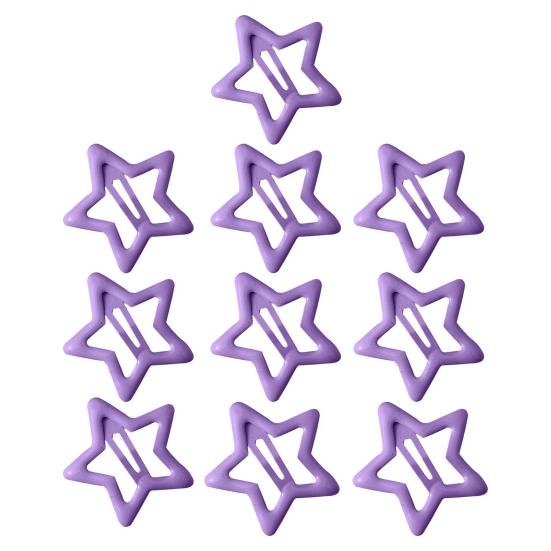 10Pcs Girl Hairpin Versatile Star-Shaped BB Clips Macaron Color Small Hair Pins Stable Hold Hair Accessories