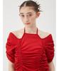 Furfur Random Gathered Cut Pullover RWCT251108 Red Women's