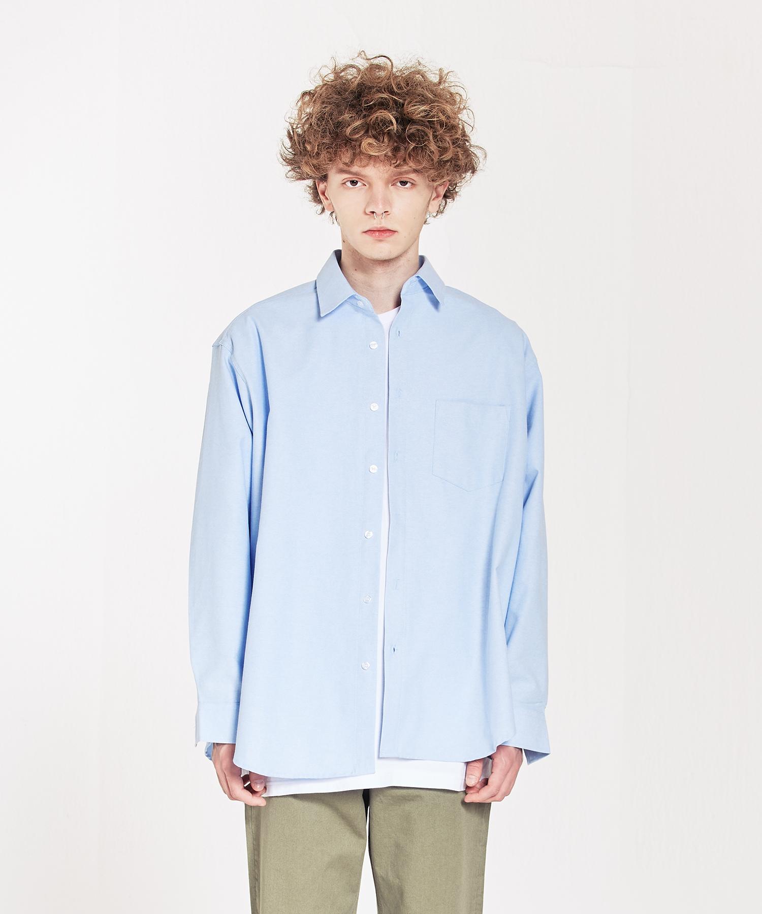 Public Icon T[1003] Oxford Wide Shirt (Sky Blue) L